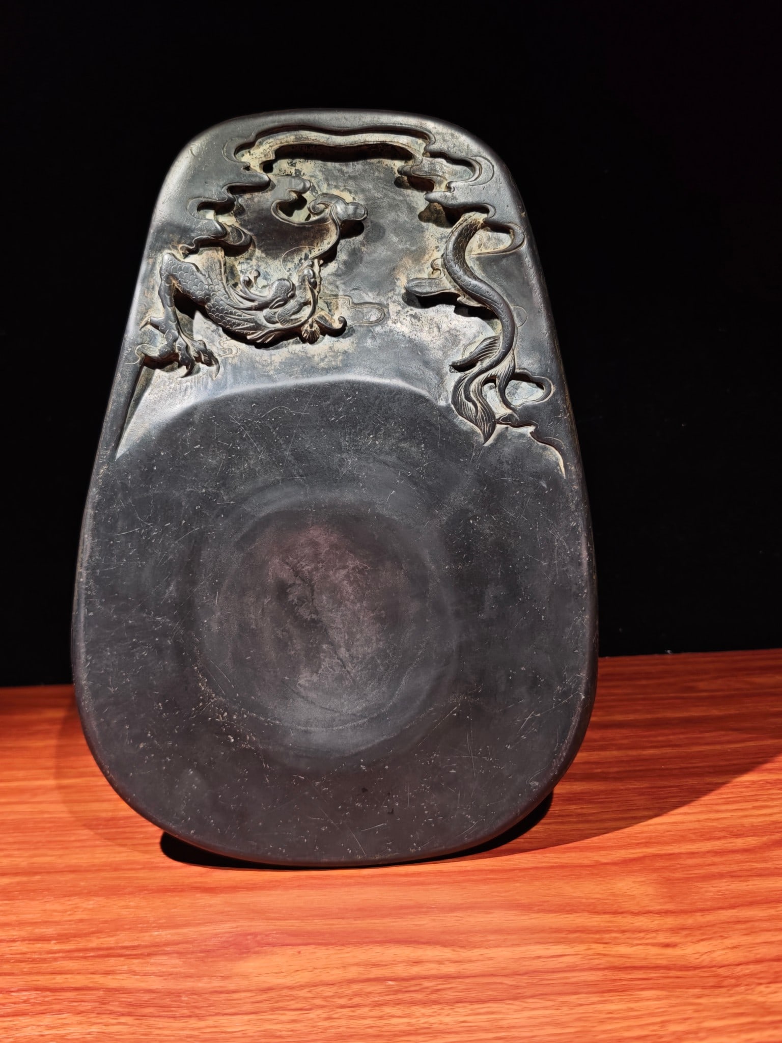 Qing Dynasty Duan Shi Inkstone: Length: 29.5cm, Width: 20.5cm, Height: 3cm,