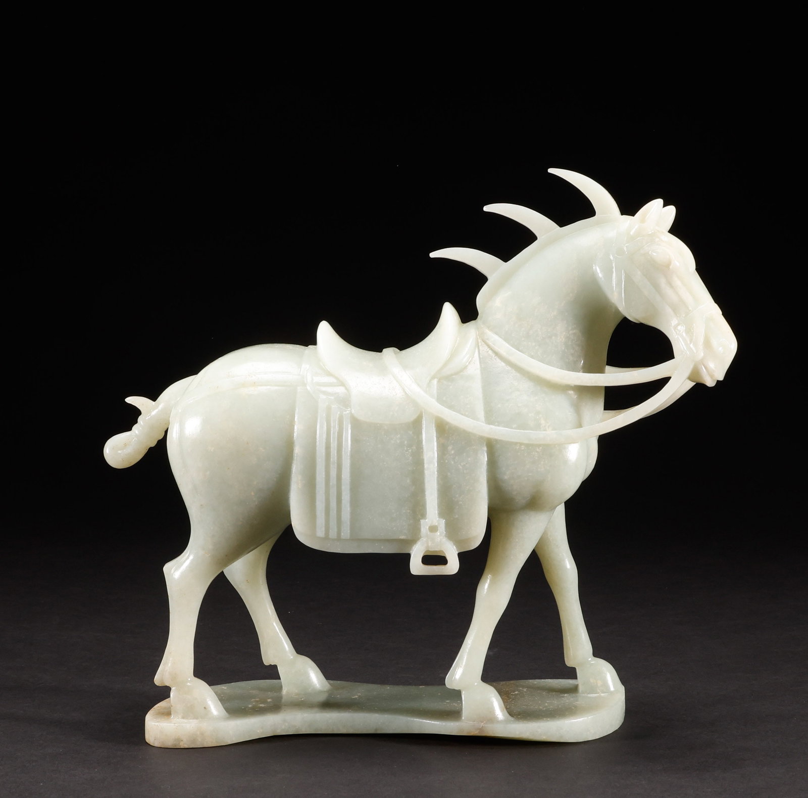 He and Tian Yuma before the Ming Dynasty: Height: 23cm, Width: 23cm, Weight: 2384g