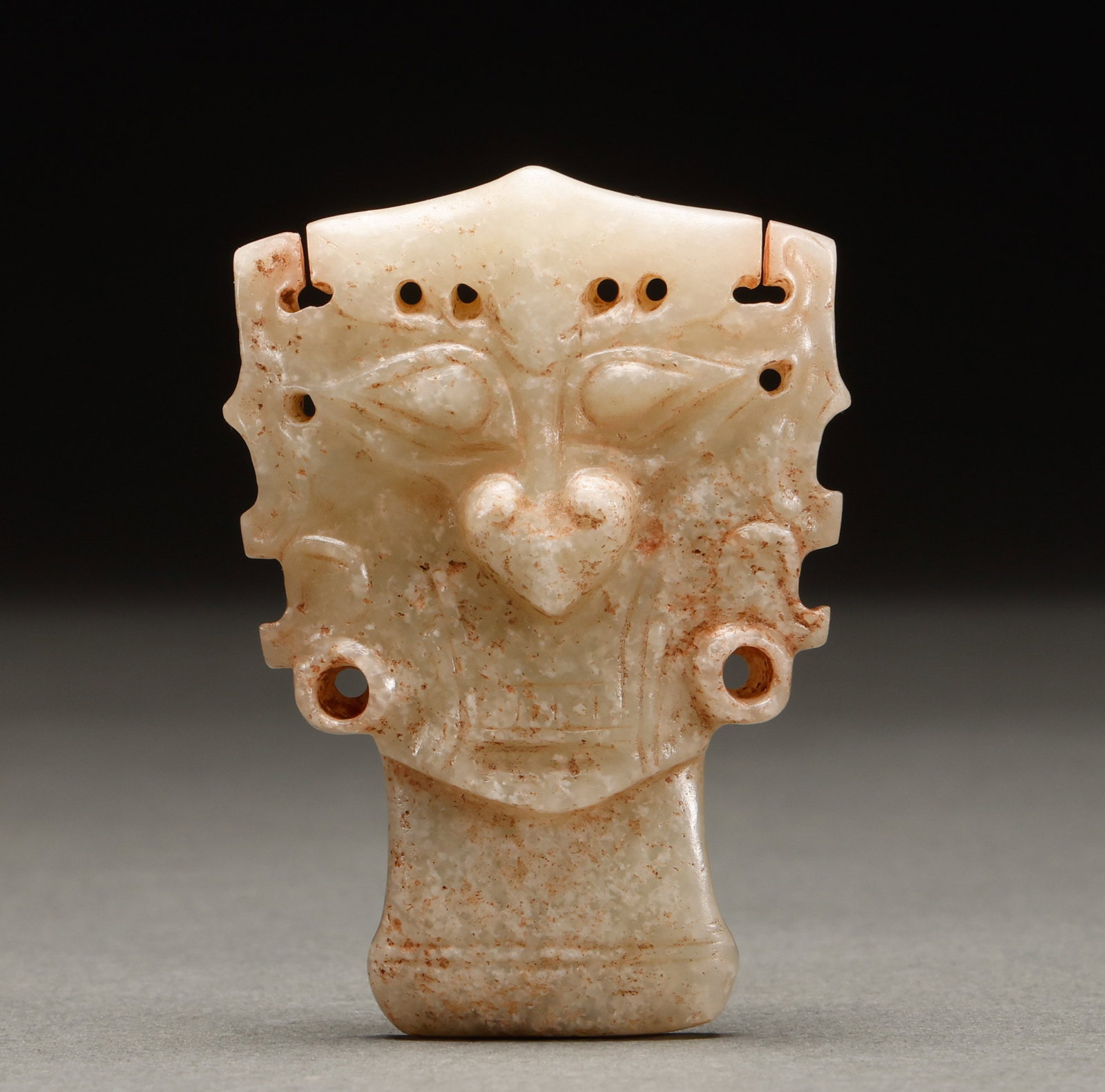 Hetian Yuyu mask before the Ming Dynasty (1 of 7)