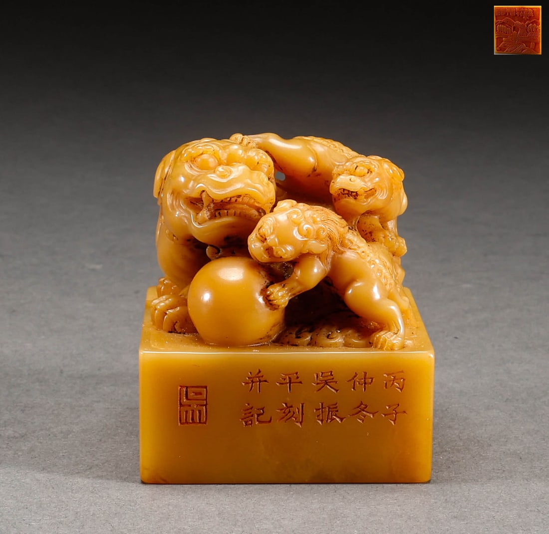 Qing Dynasty Shoushan Tian Huangshi Seal (1 of 6)