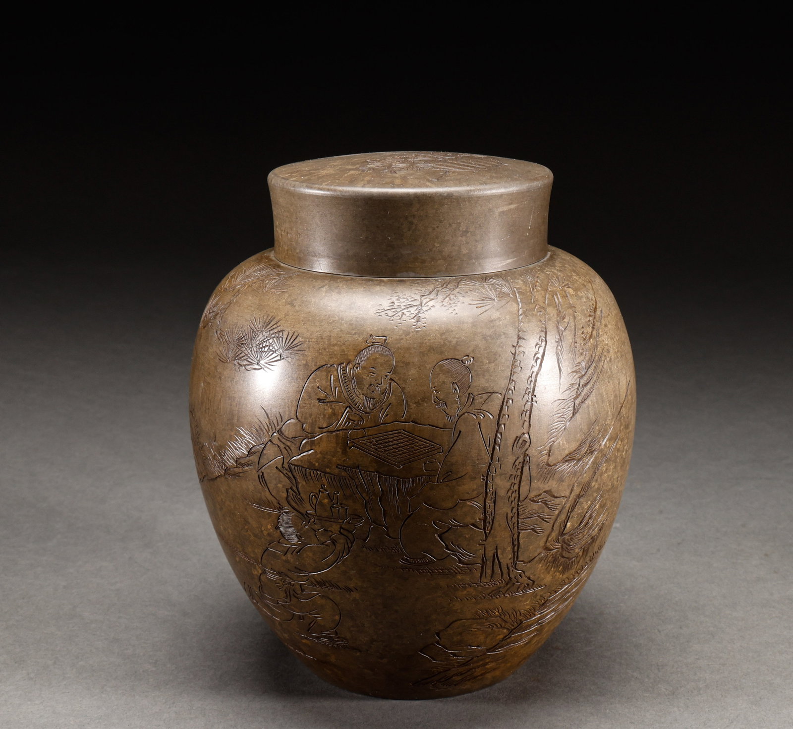 Qing Dynasty tin tea can (1 of 6)