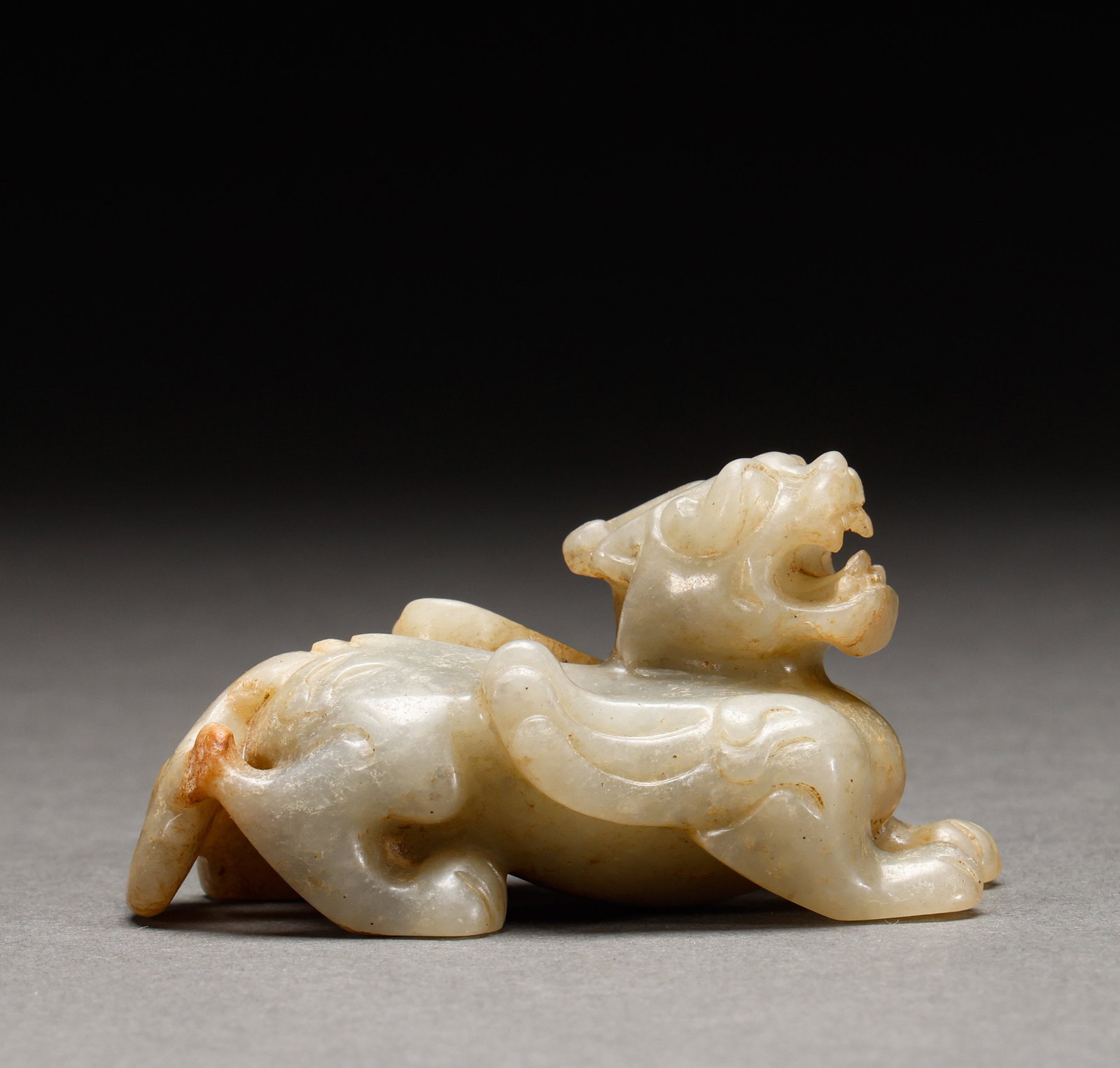 Before the Ming Dynasty, Hetian Qingbaiyu auspicious beast (1 of 6)