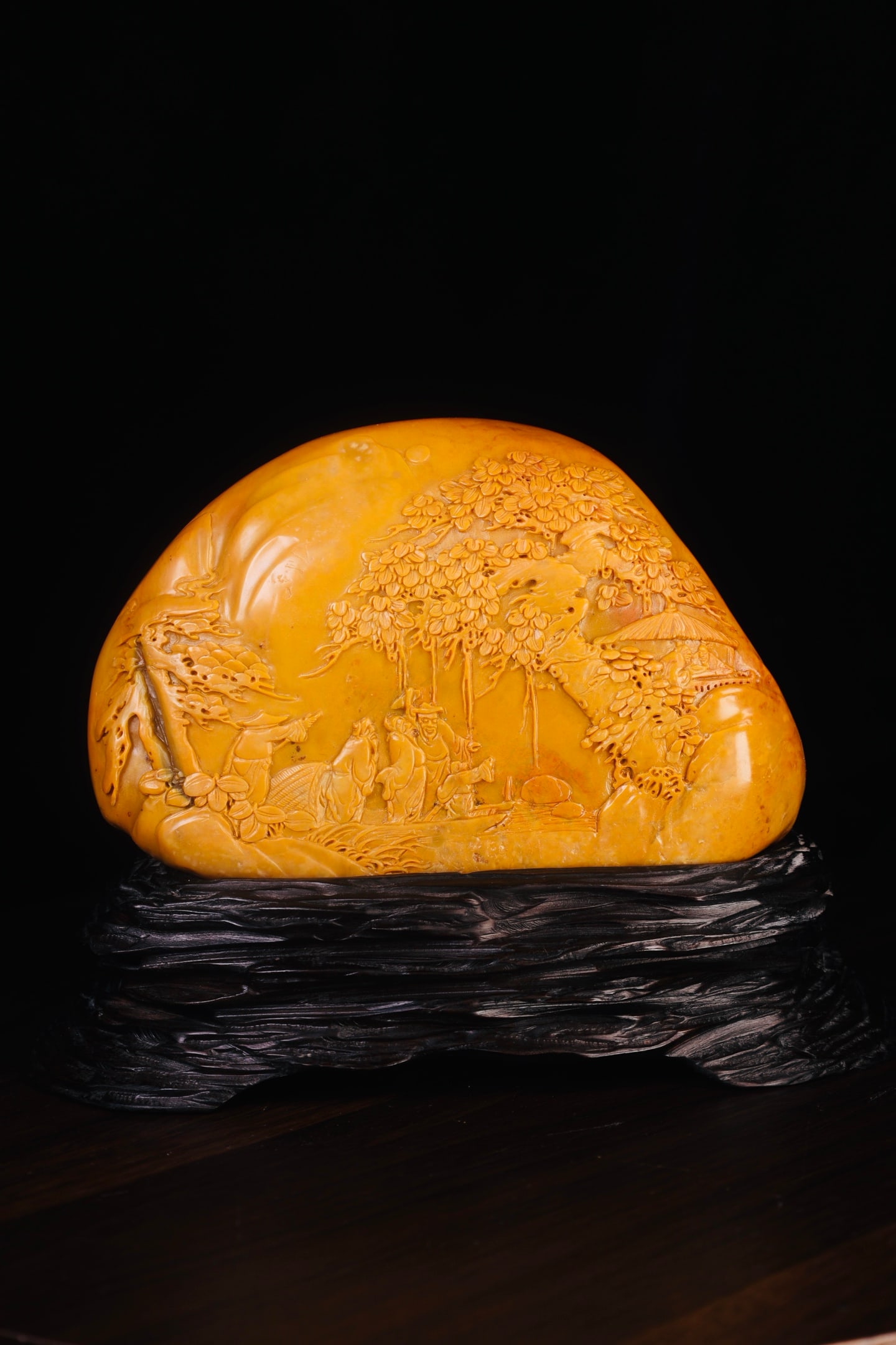 Qing Dynasty Tianhuang Relief Landscape Figure Ornament (1 of 9)