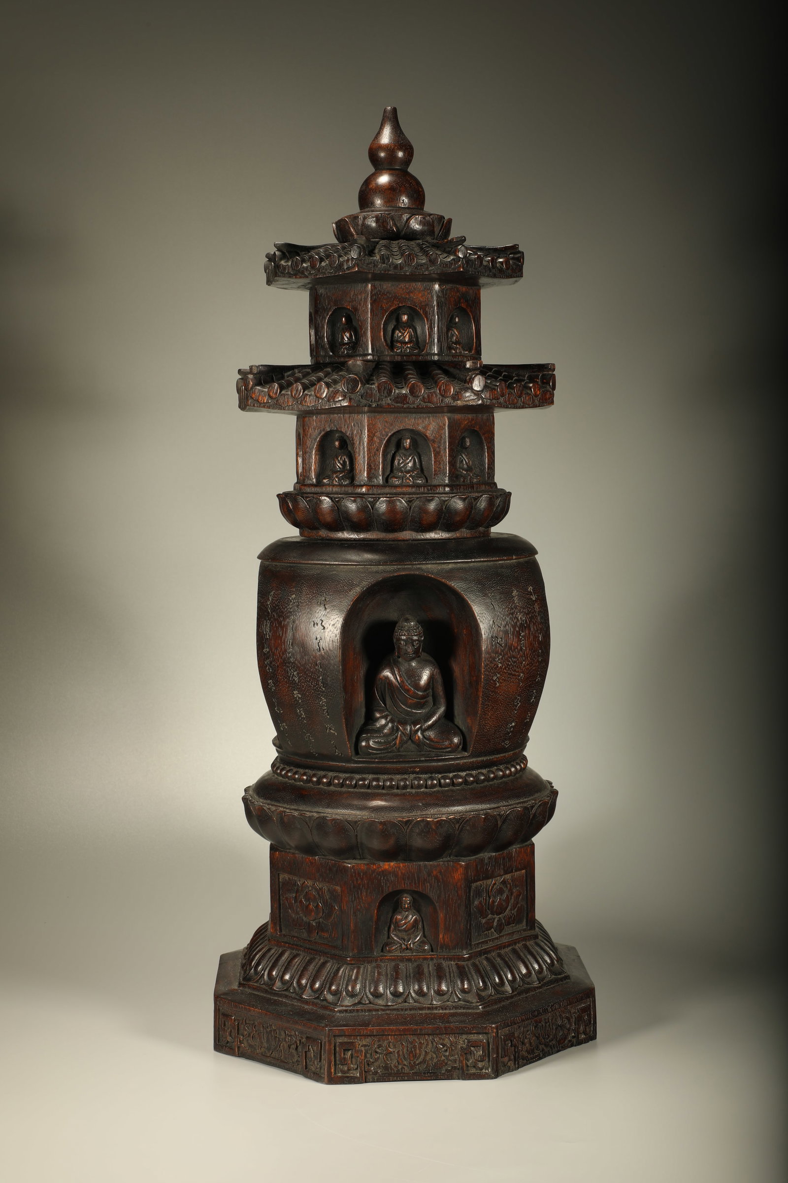 Qing Dynasty agarwood pagoda (1 of 6)