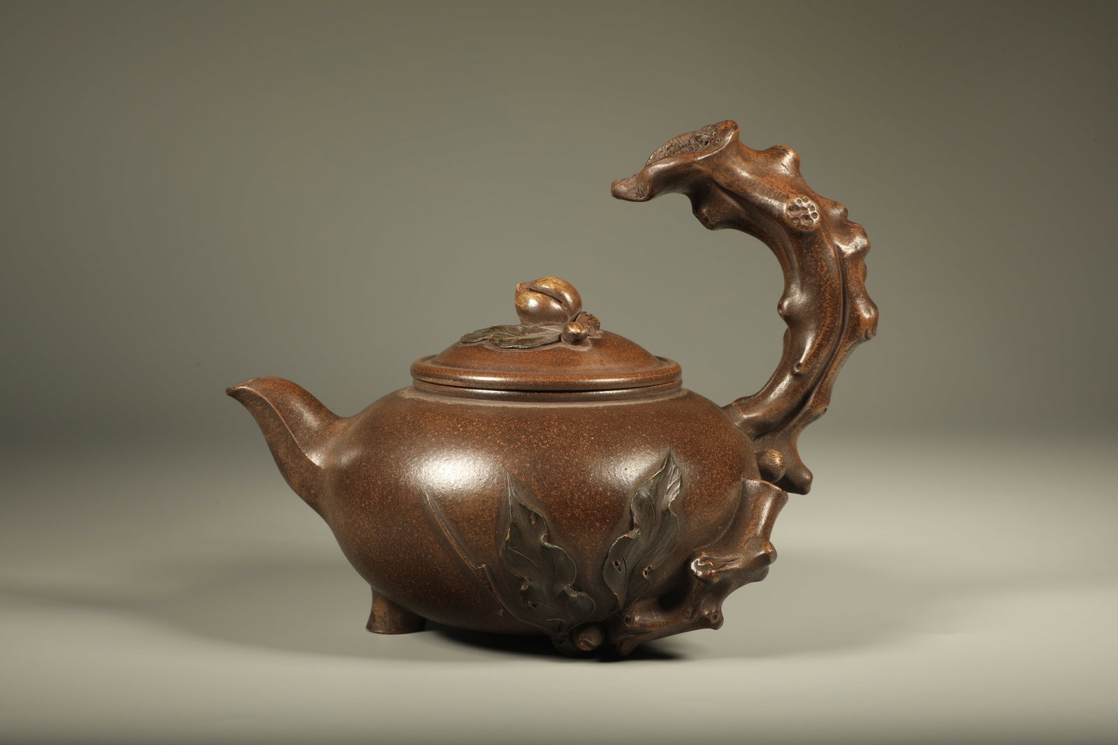 Qing Dynasty Purple Clay Peach Pot (1 of 6)