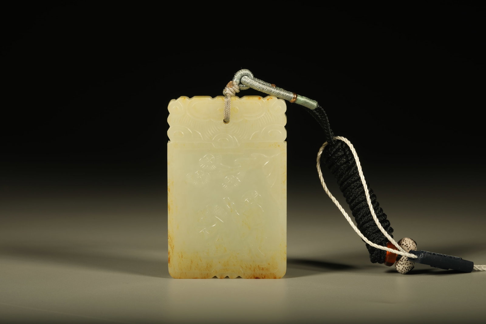 Hetian Jade Sculpture Character Poetry and Literature Board of the Qing Dynasty (1 of 6)