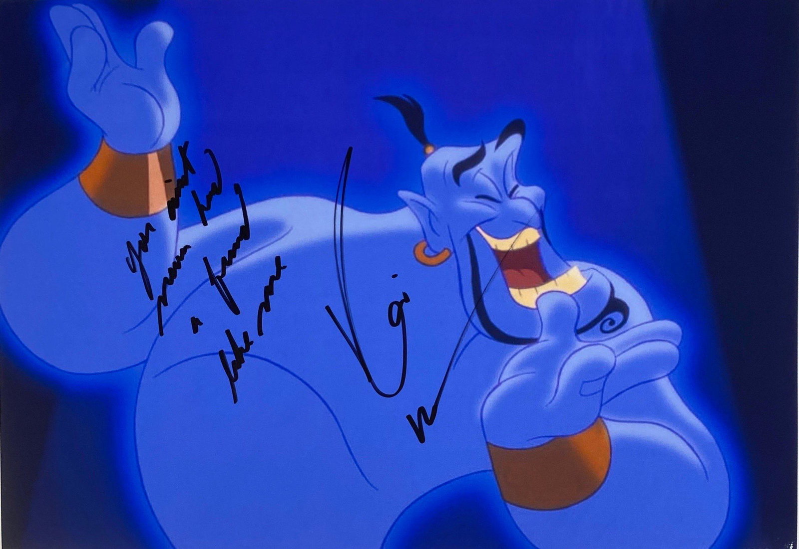 Autograph Aladdin Photo: Size: 8 x 10'Autograph: Robin Williams