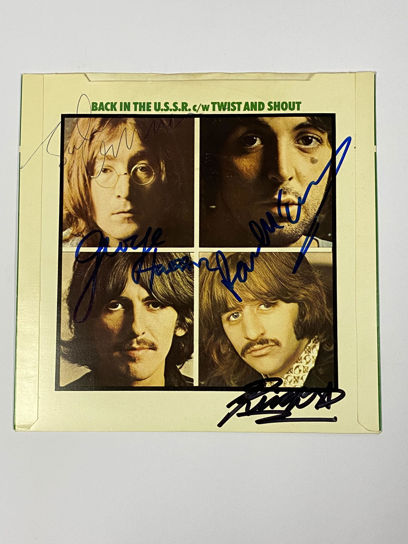 Autograph Beatles Vinyl: Category: CollectiblesAutograph: Ringo Starr, Paul McCartney, John Lennon, George Harrison Item Condition: Brand New