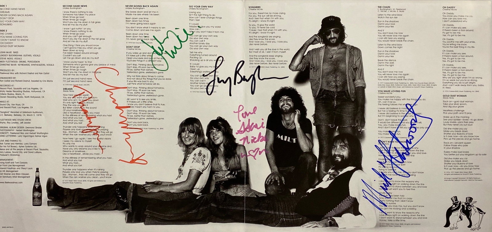 Autograph Fleetwood Mac Booklet: Category: CollectiblesAutograph: Mick Fleetwood, Christine McVie, John McVie, Stevie Nicks, and Lindsey Buckingham Item Condition: Brand New