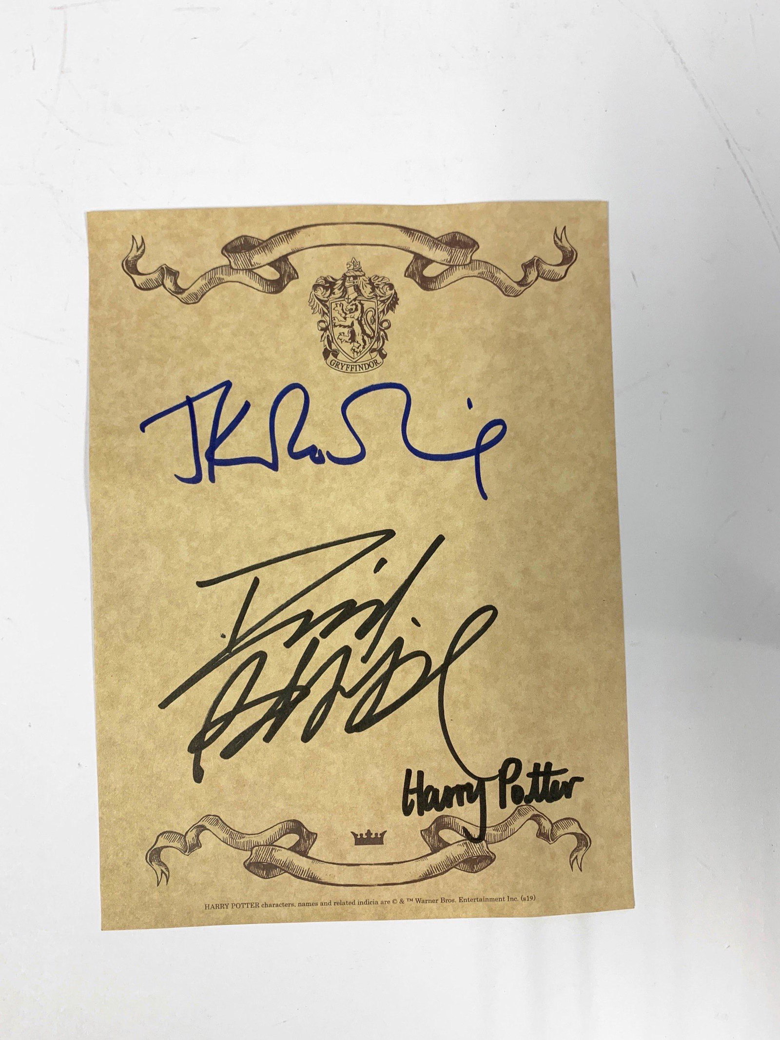 Autograph Autograph Harry Potter Prints: Category: CollectiblesAutographed by: JK Rowling, Daniel Radcliffe Item Condition: Brand New