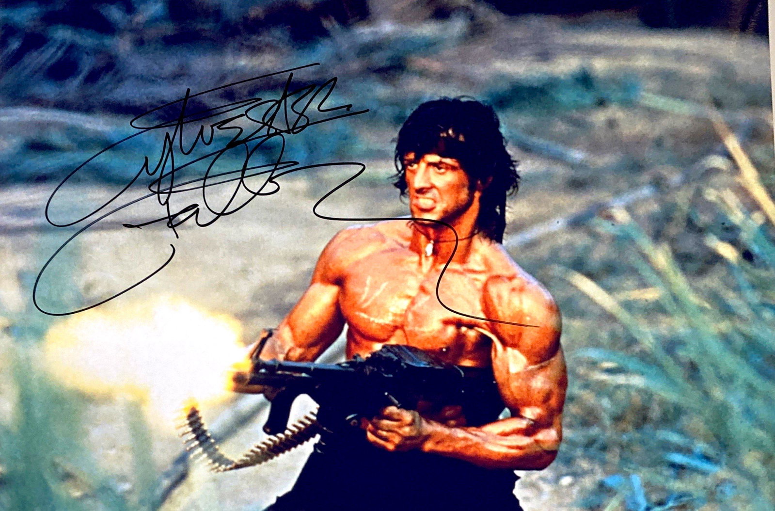 Autograph Rambo Photo: Category: CollectiblesSize: 8 x 10Autograph: Sylvester Stallone