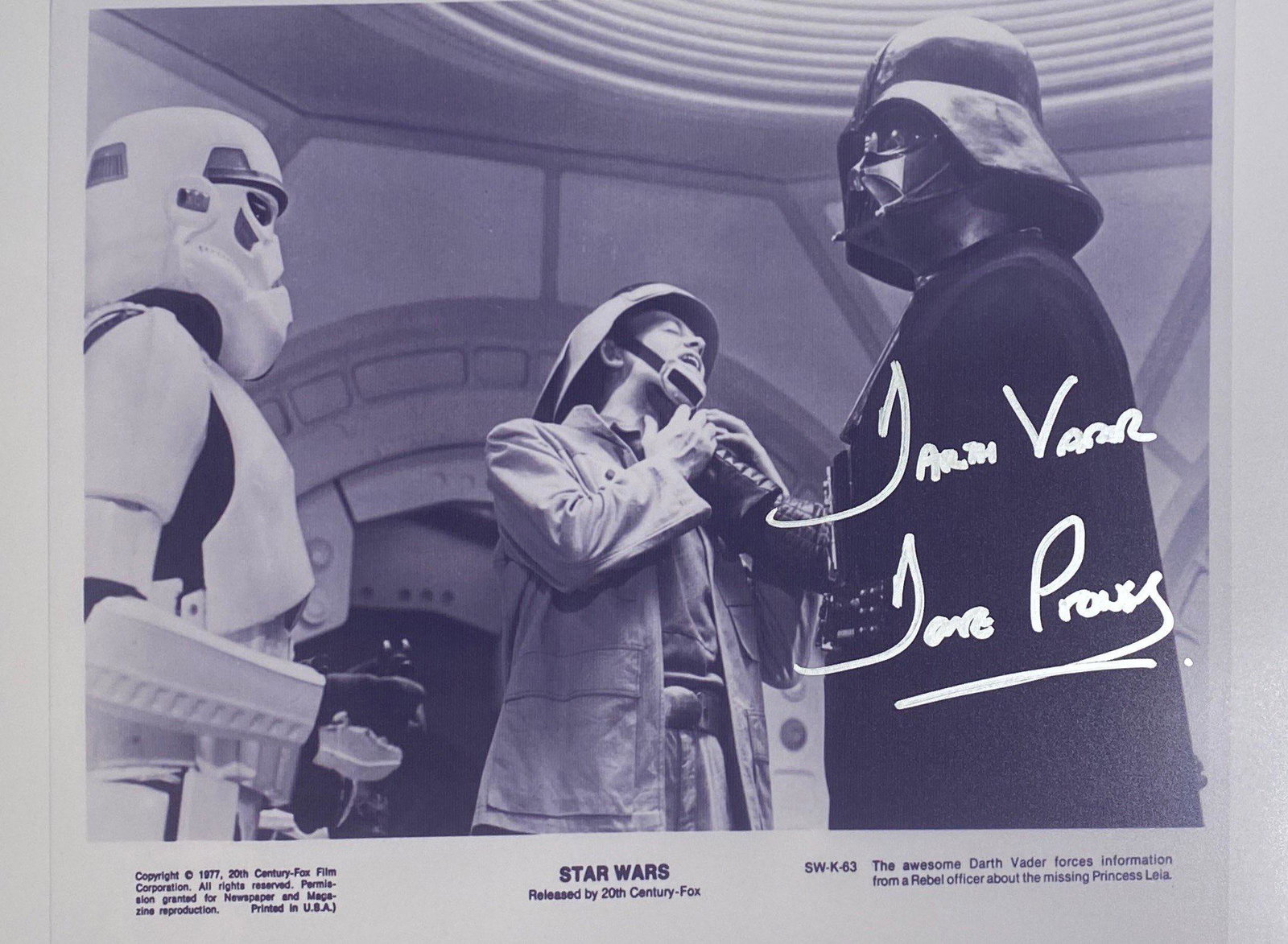 Autograph Signed  Star Wars Photo (1 of 1)