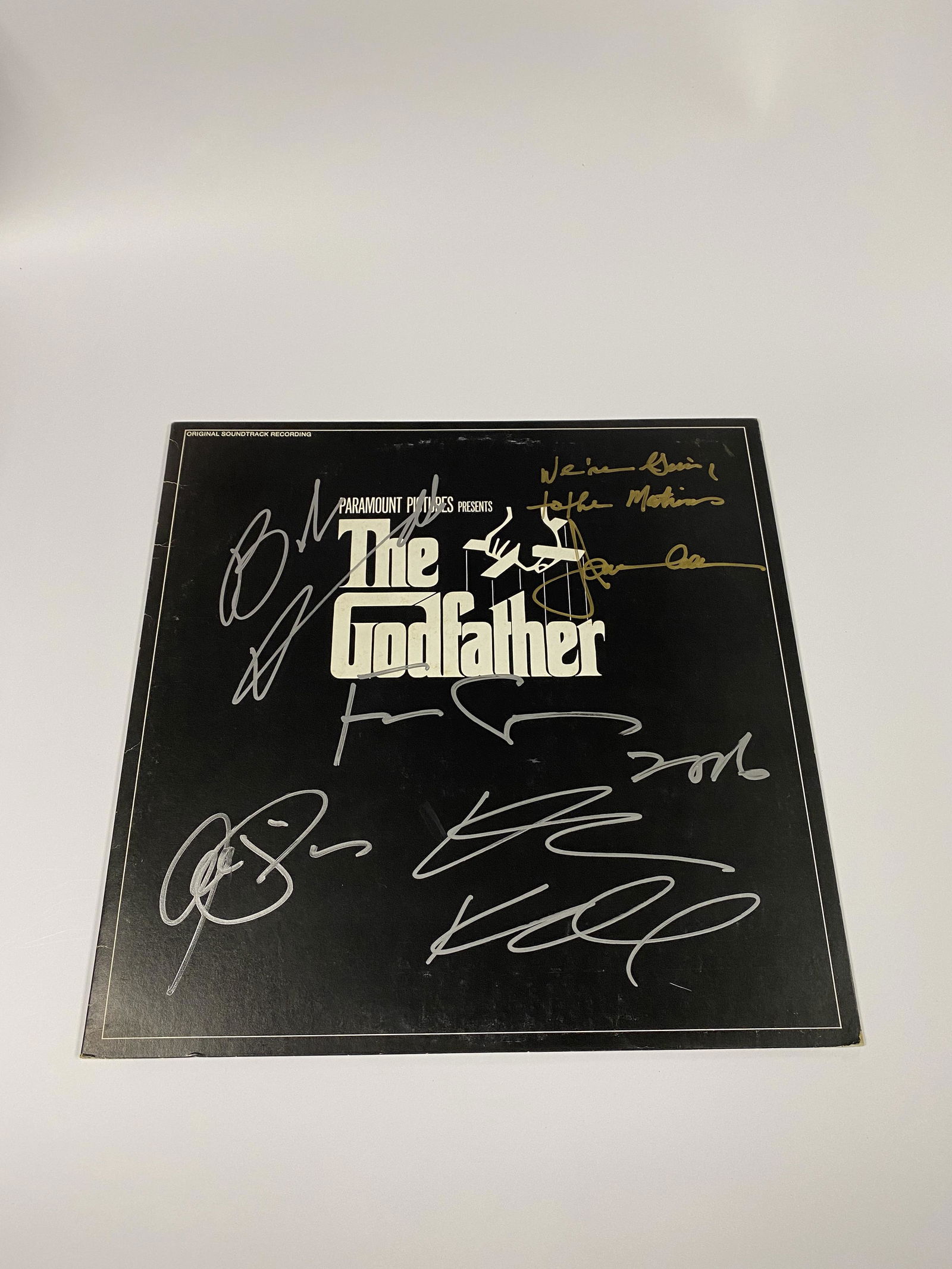 Autograph Godfather Vinyl: Category: CollectiblesAutograph: Al Pacino, Diane Keaton, Robert Duvall, James Caan, Francis Ford Coppola Item Condition: Brand New