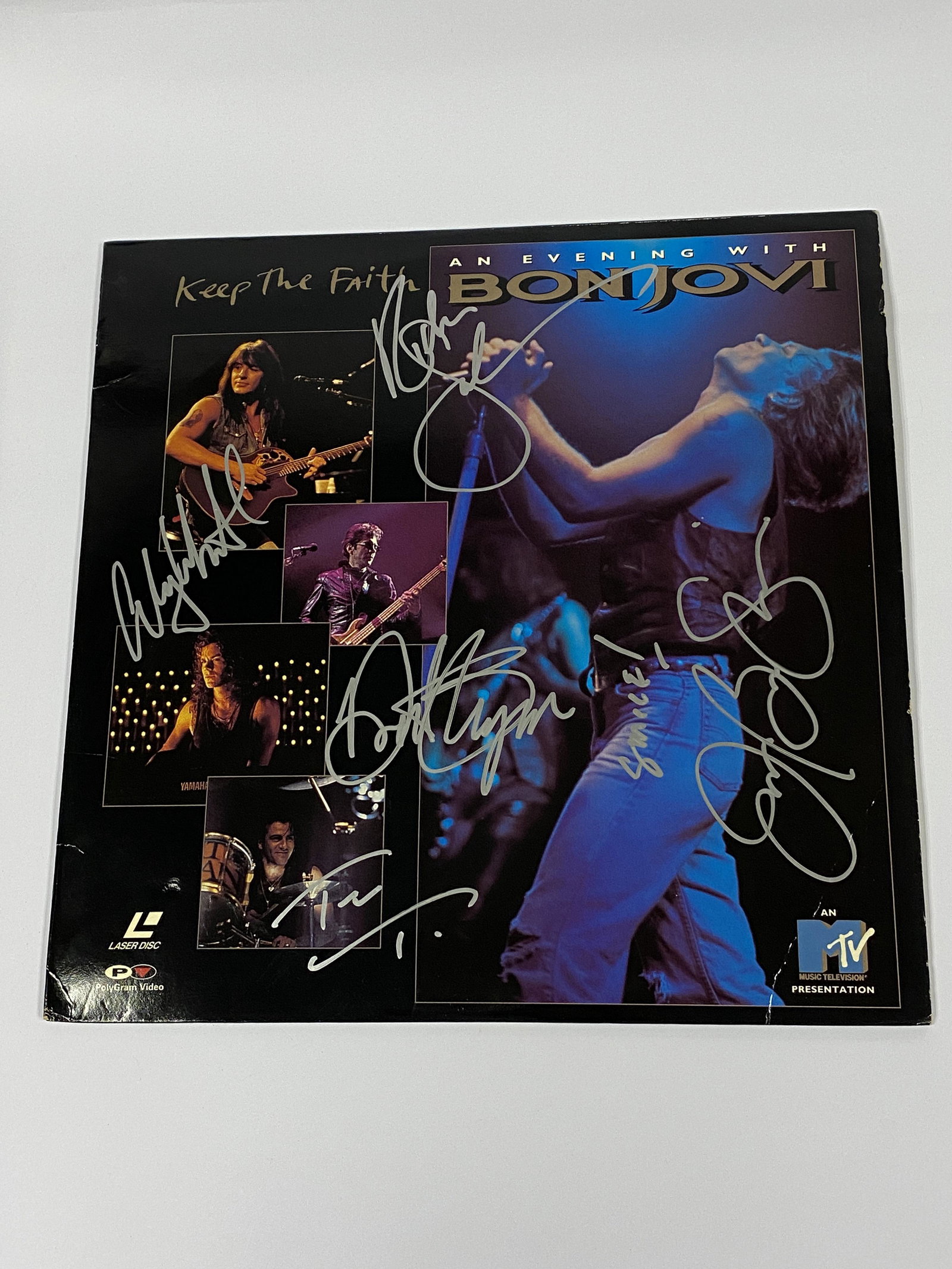 Autograph Keep The Faith Vinyl: Category: CollectiblesAutograph: Jon Bon Jovi, Tico Torres, David Bryan., Richie Sambora, Alec John Such Item Condition: Brand New