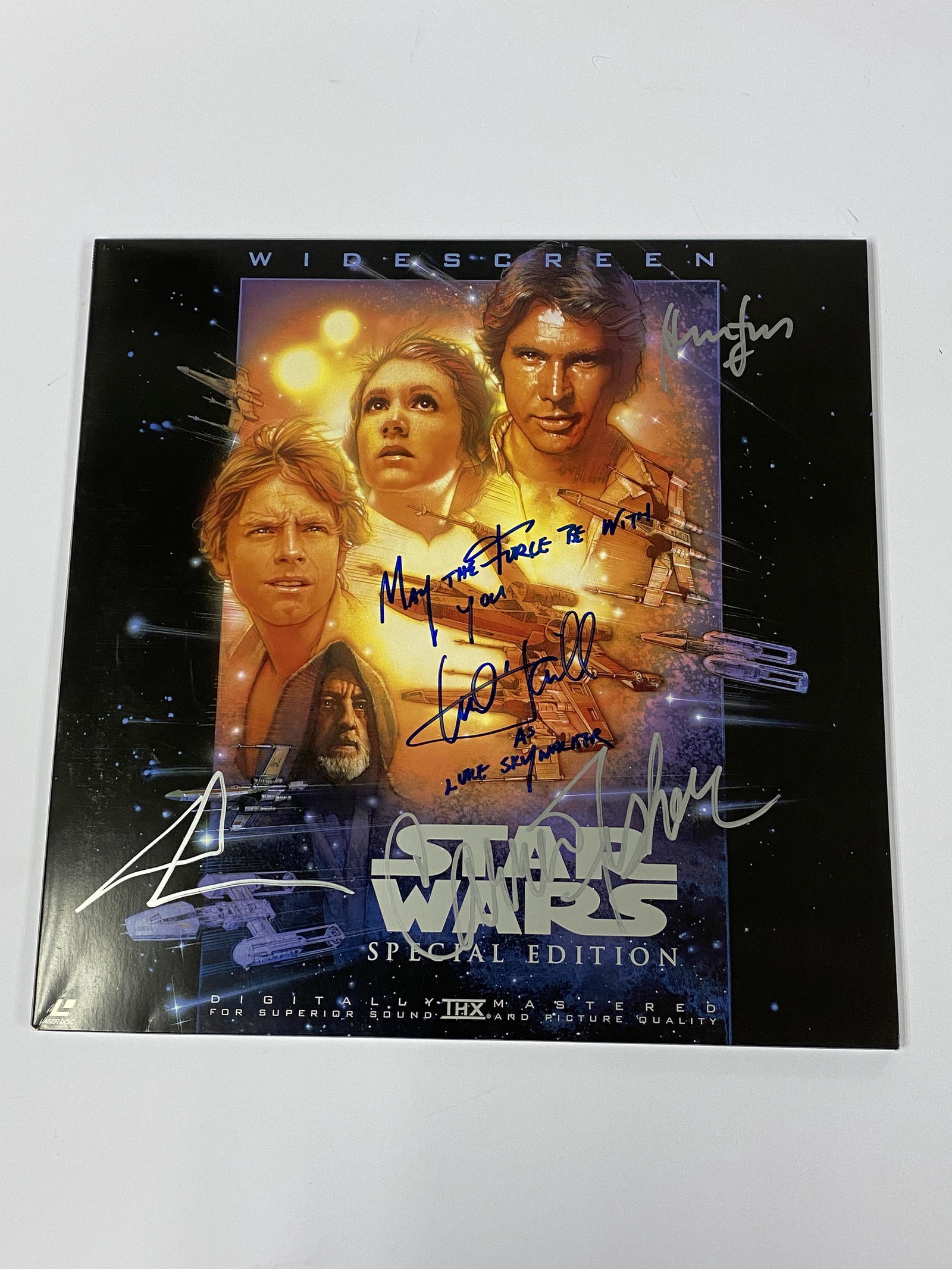 Autograph Star Wars Vinyl: Category: CollectiblesAutograph: George Lucas, Carrie Fisher, Mark Hamill, Harrison Ford Item Condition: Brand New