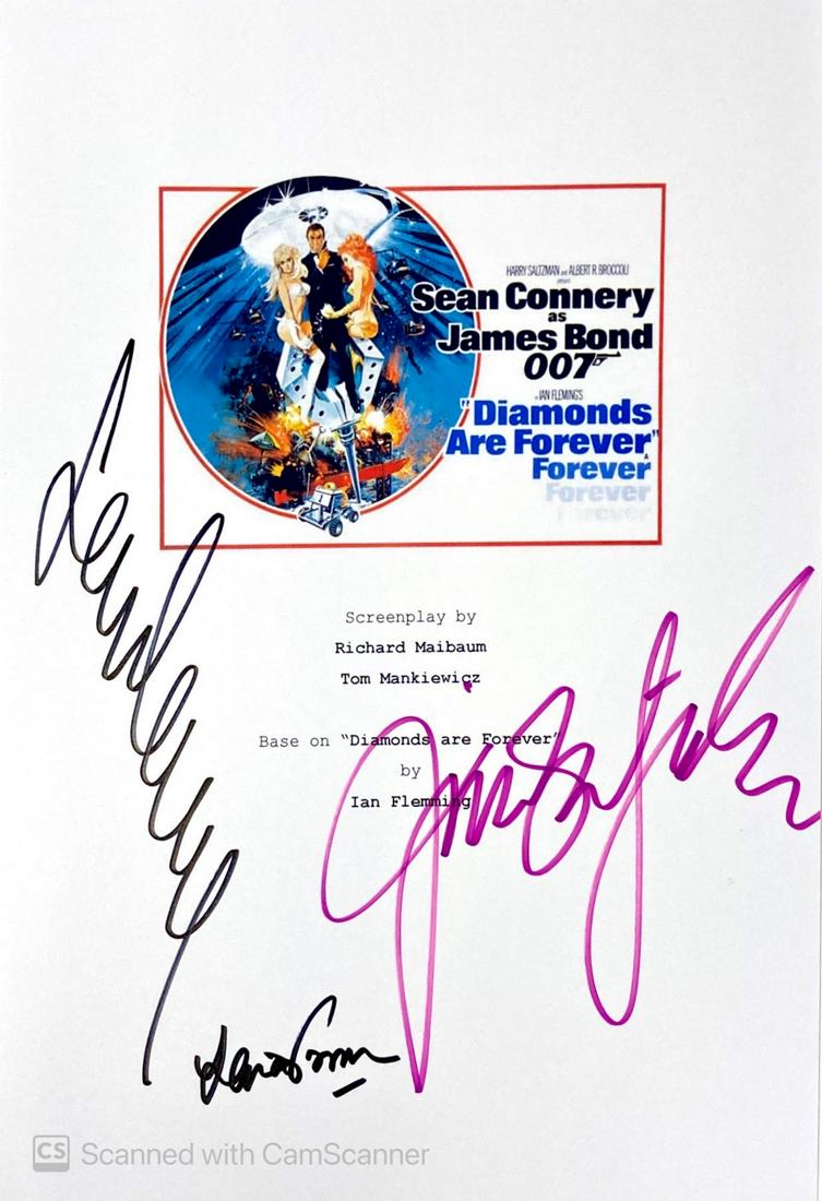 Autograph James Bond Diamonds Are Forever cover: Category: CollectiblesAutograph: Sean Connery, Jill St. John Item Condition: Brand New