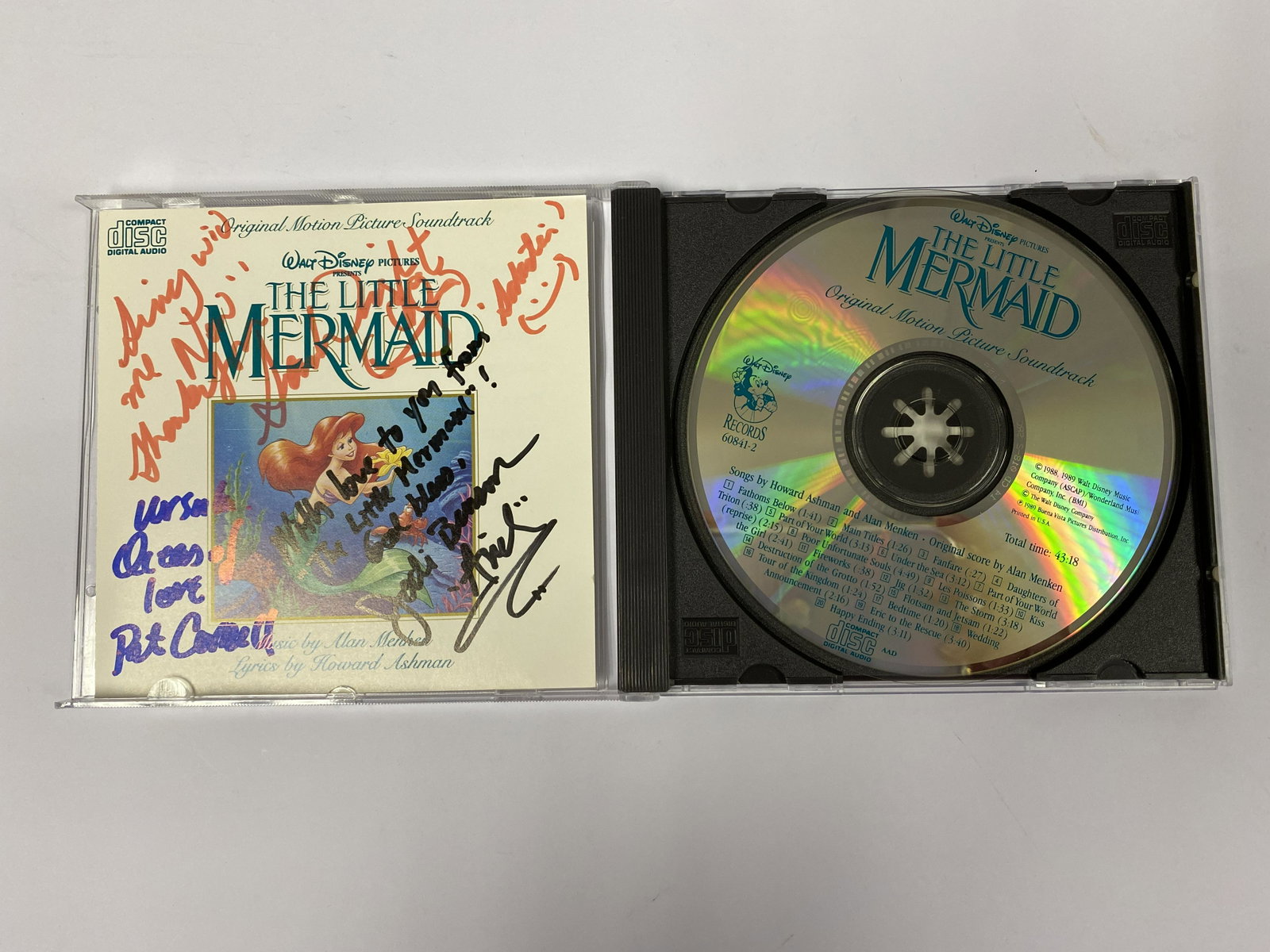 Autograph Little Mermaid CD Album: Category: CollectiblesAutograph: Jodi Benson, Samuel E. Wright, Pat Carroll Item Condition: Brand New