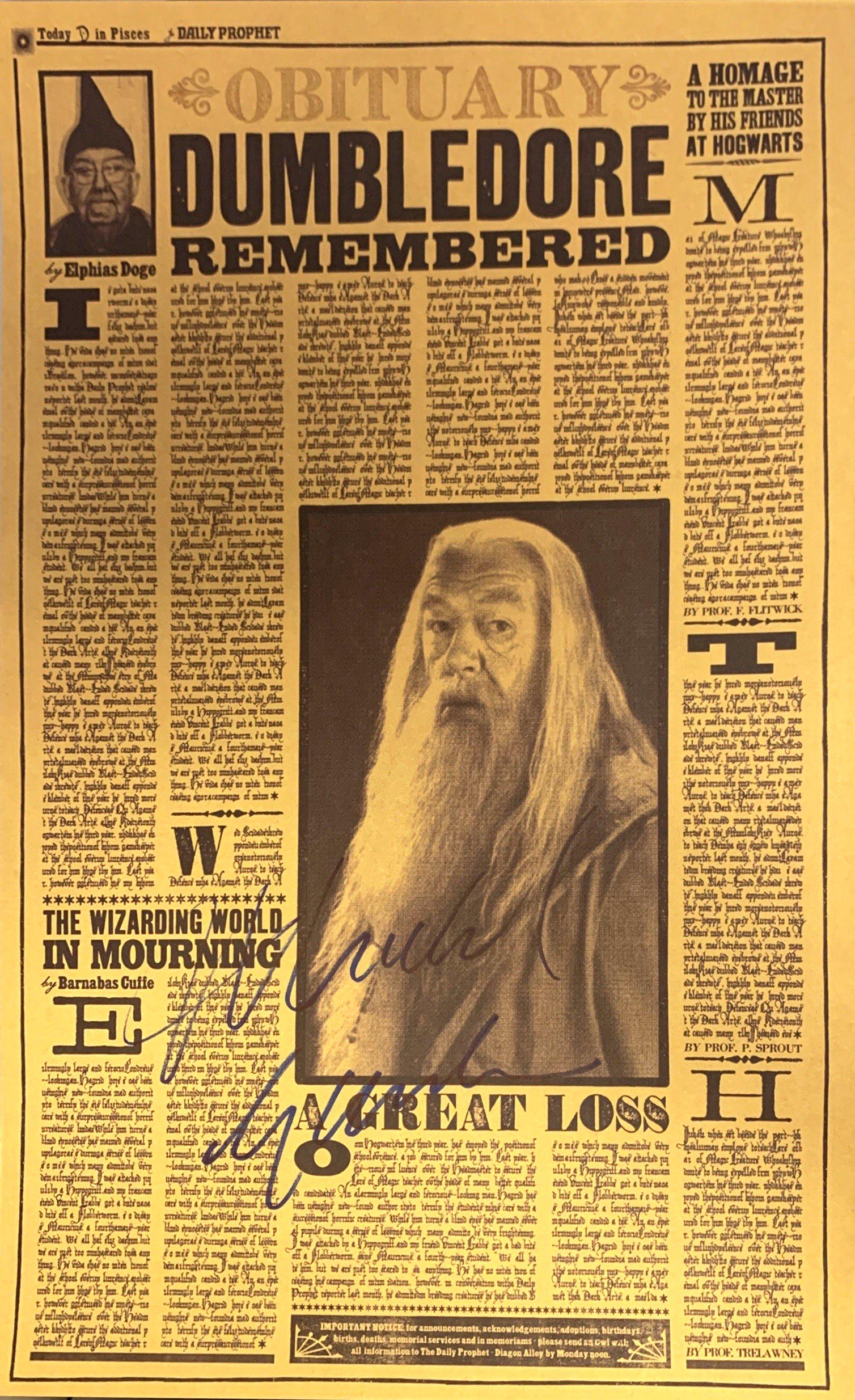Autograph Harry Potter Poster: Category: CollectiblesAutograph By: Michael Gambon