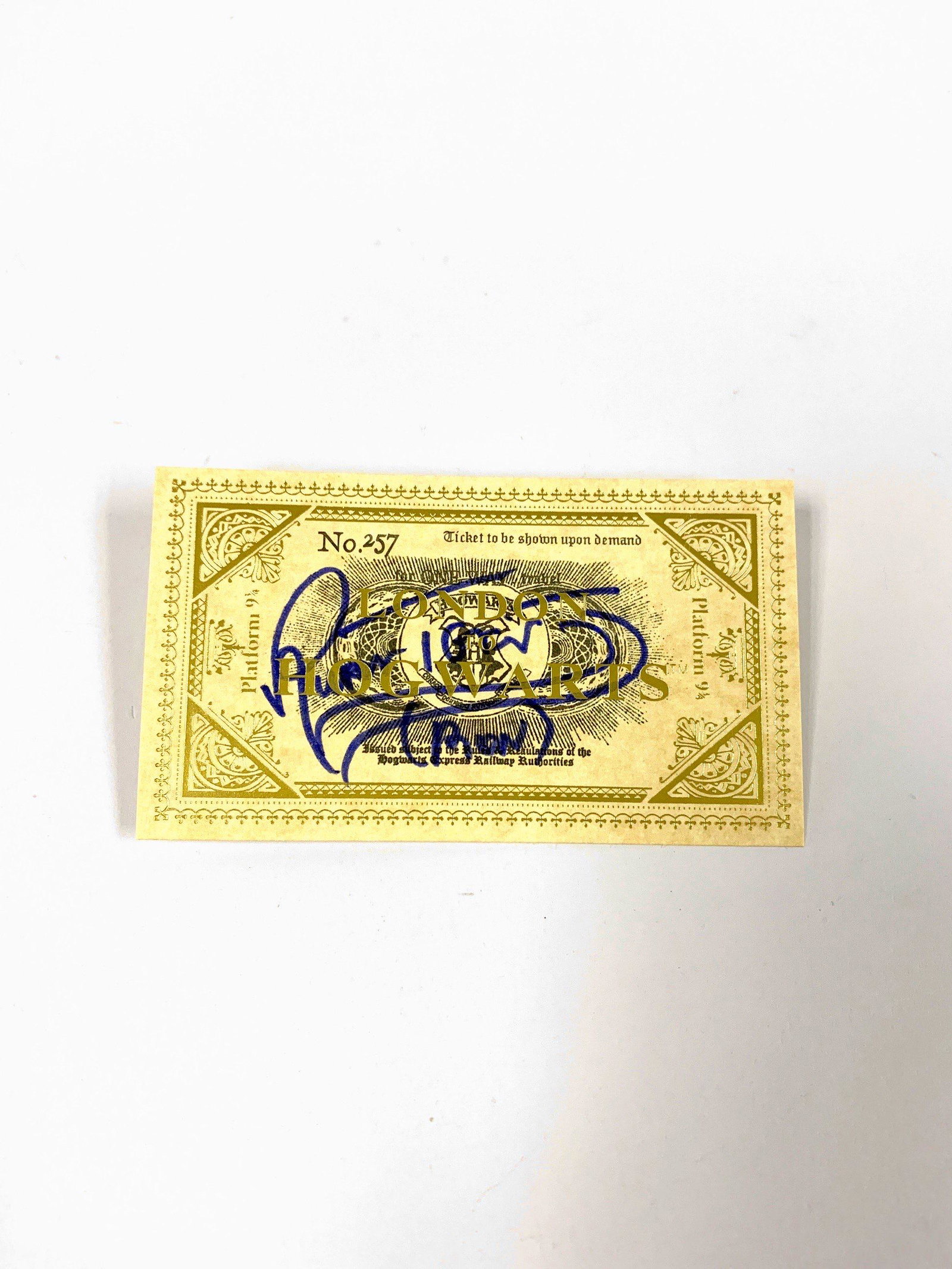 Autograph Harry Potter Train Ticket: Category: Autograph CollectiblesAutograph By: Rupert Grint Excellent Condition