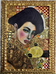 Gustav Klimt (Oil on Canvas Painting) in the style of