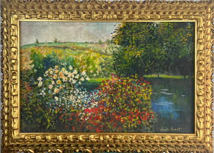 Claude Monet (Oil on Canvas Painting ) in the style of