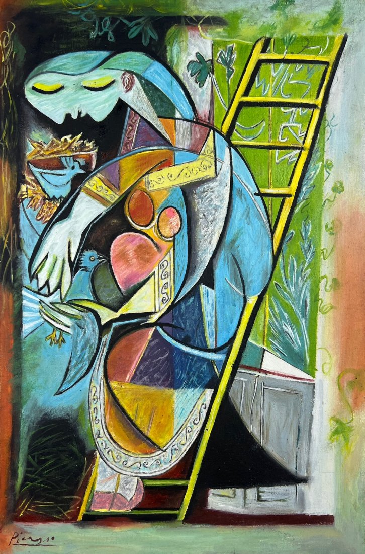 Pablo Picasso (Oil on Canvas Painting) in the style of (1 of 4)