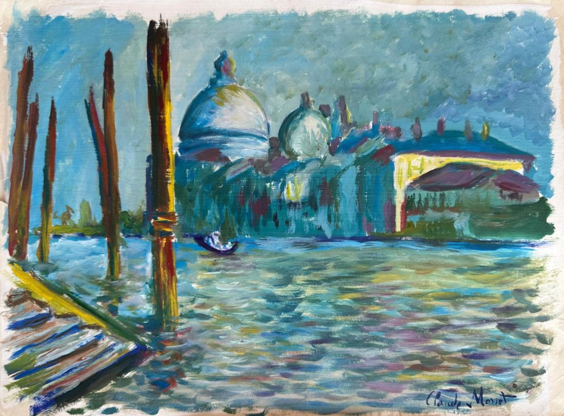 Claude Monet (Oil on Paper Painting ) in the style of (1 of 4)