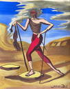 Salvador DaliÂ­ (Mixed media on Paper Painting) in the style of