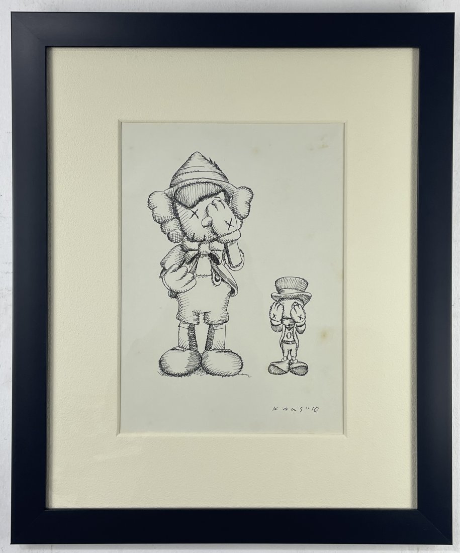 Kaws (Mixed Media on Paper Painting) in the style of (1 of 5)