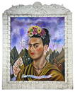 Frida Kahlo (Oil on Canvas Painting) in the style of