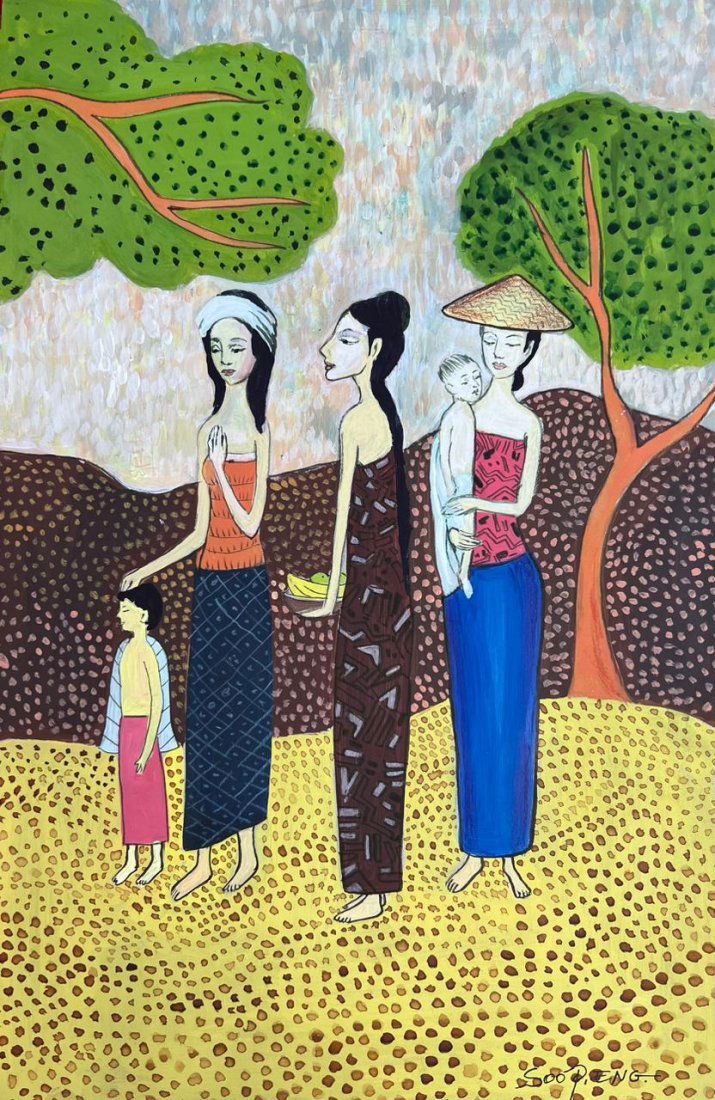 CHEONG SOO PIENG Singapore (Mixed Media on Paper Painting) in the style of (1 of 3)