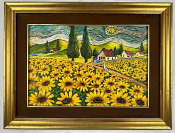 Vincent van Gogh Dutch (Oil on Wood painting) Style Of