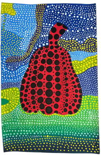 Yayoi Kusama Japanese (Mixed Media on Paper Painting) in the style of: Rendered in the style of Yayoi Kusama . Technique: Mixed Media on paper painting. Measures: 11 3/4 x 7 3/4 Inches. Provenance:Private Collection. (born 22 March 1929) is a Japanese contemporary