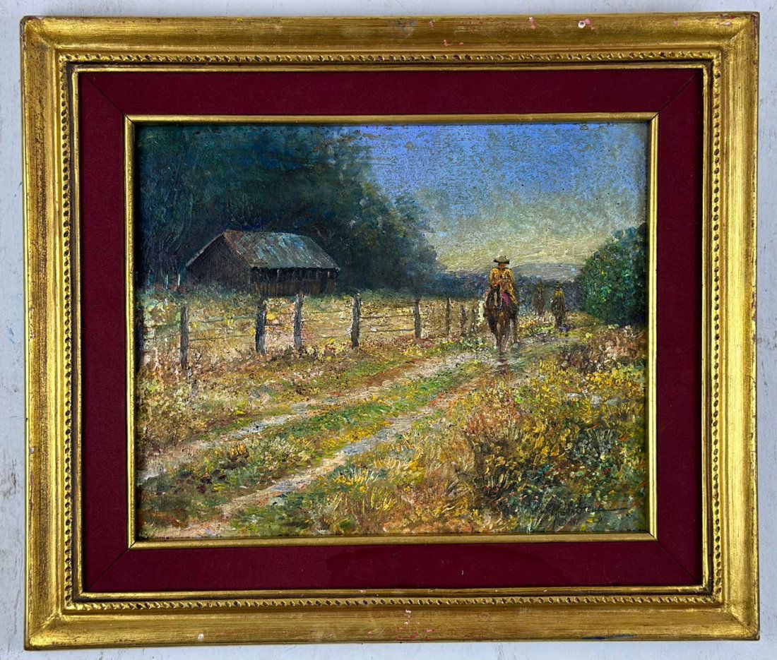 Martin Grelle American (Oil on wood Painting) style of (1 of 5)