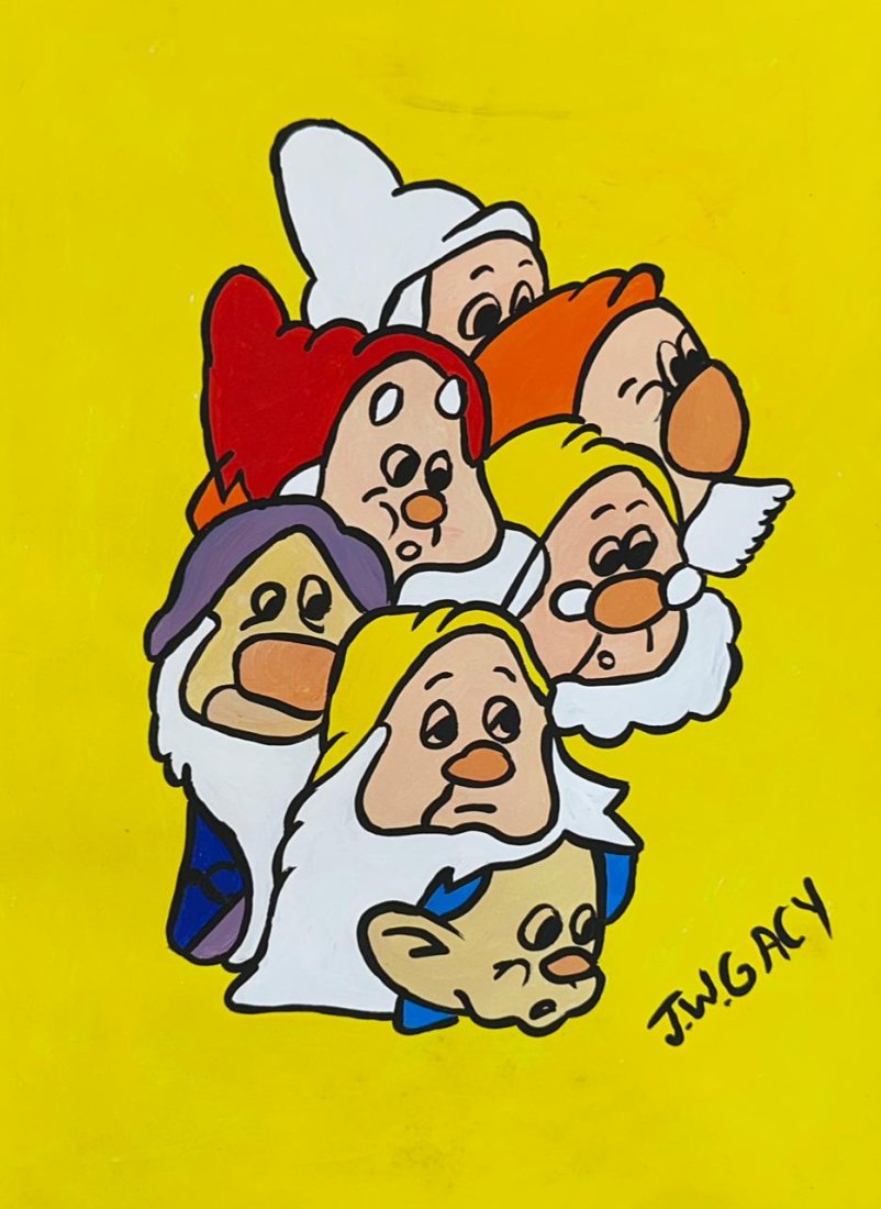 John Wayne Gacy (Mixed media on Paper Painting) In the style of (1 of 4)