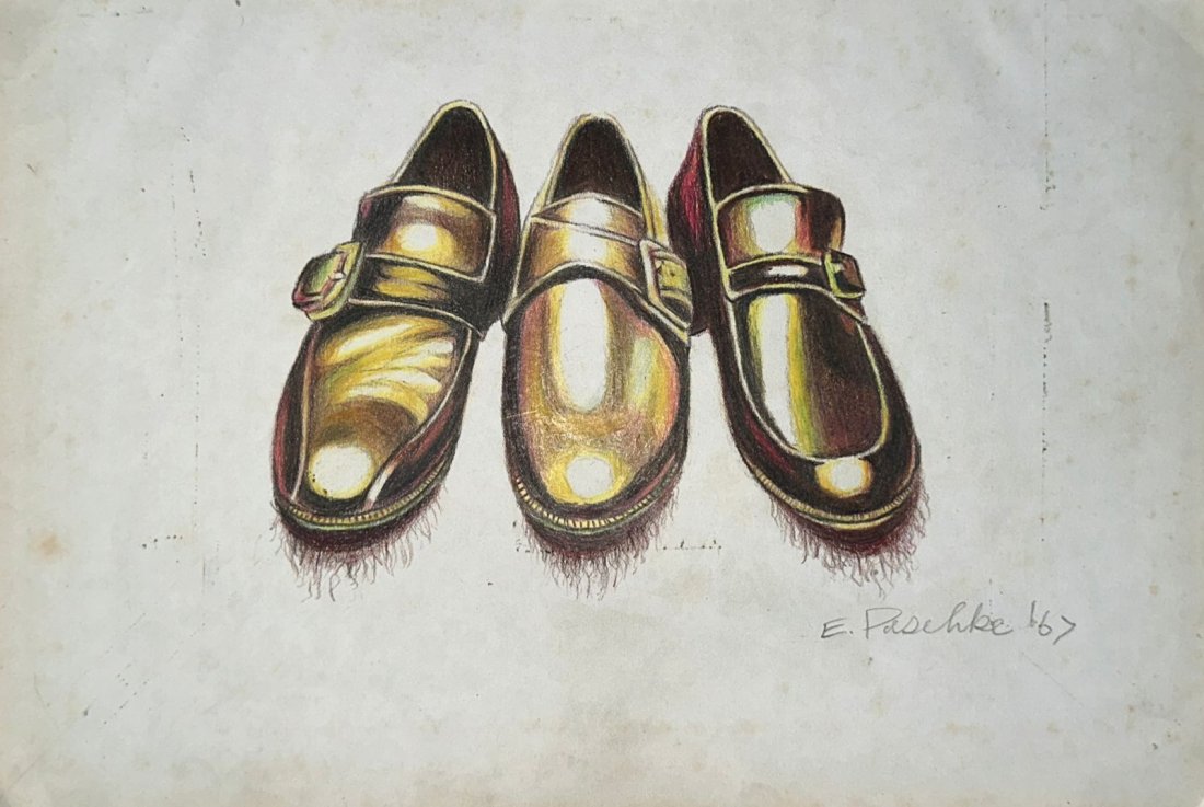 Ed Paschke (Mixed Media on Paper Painting) In the style of (1 of 4)