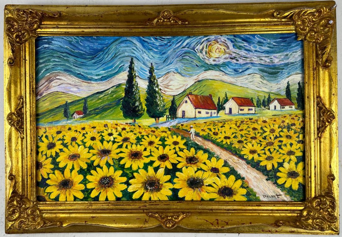 Vincent van Gogh Dutch (Oil on Canvas painting) Style Of (1 of 5)