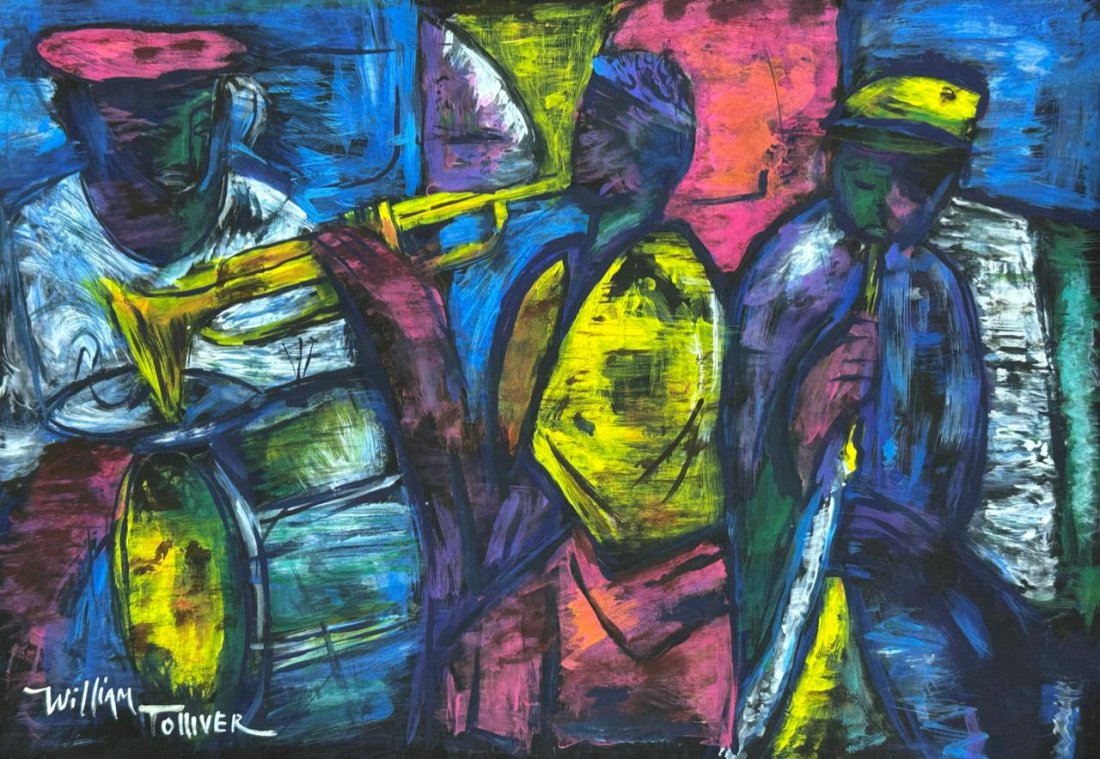 William Tolliver (Mixed Media on Paper Painting) In the style of (1 of 4)