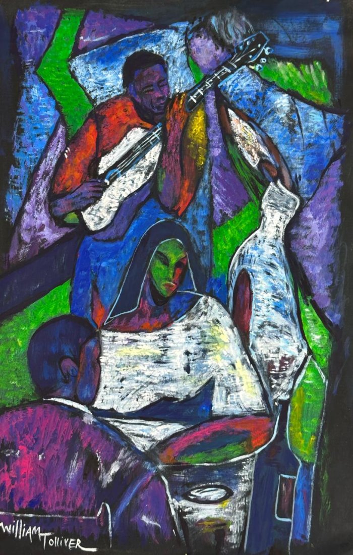 William Tolliver (Mixed Media on Paper Painting) In the style of (1 of 4)