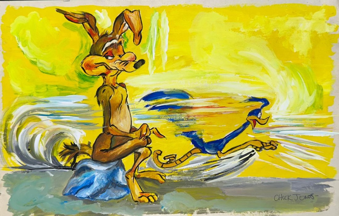 Chuck Jones (Mixed Media on Paper Painting) In the style of (1 of 4)