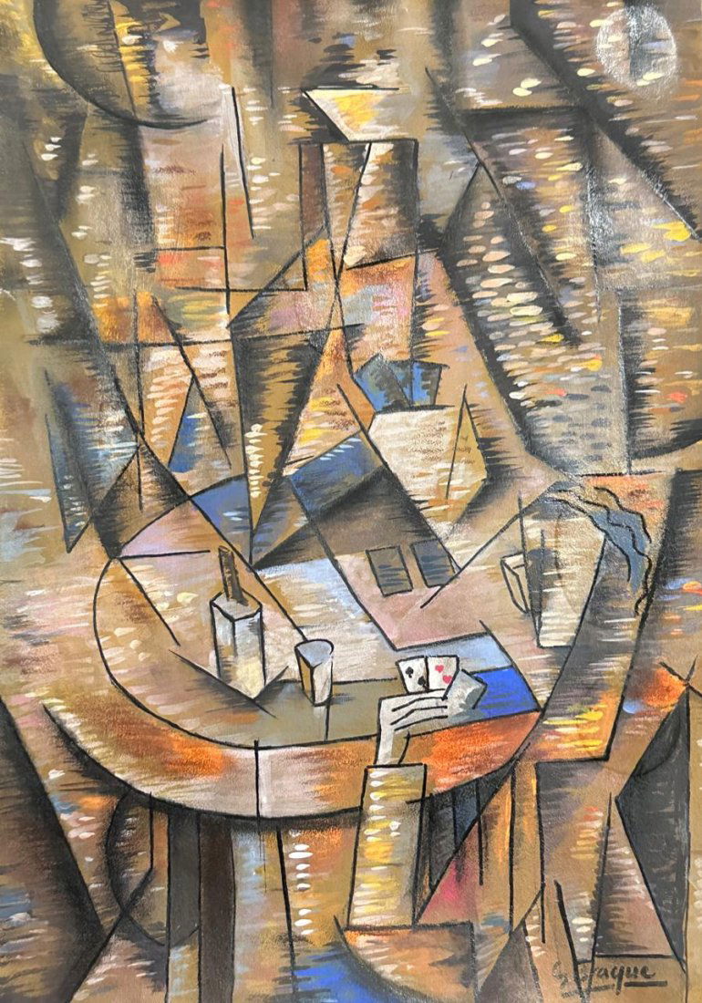 Georges Braque (Mixed Media on Paper Painting) in the style of (1 of 4)