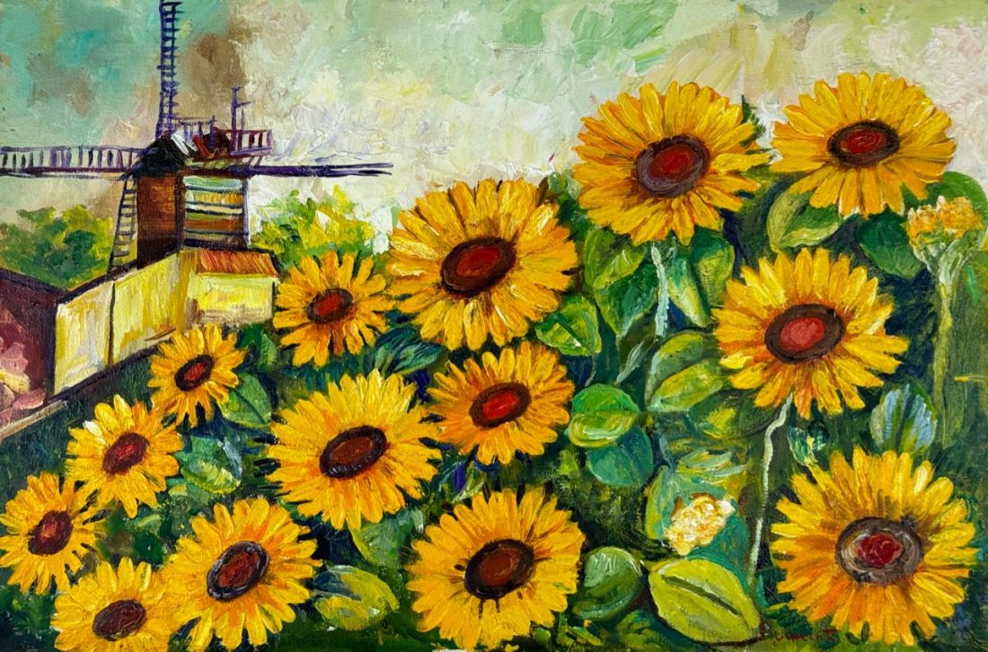 Vincent van Gogh Dutch (Oil on Canvas Painting) in the style of: Rendered in the style of Vincent van Gogh. Technique: Oil on Canvas painting. Measures: 22 3/4 x 15 1/2 Inches aprox. Provenance: Private collection Europe. "In the style of" means after the artist. L