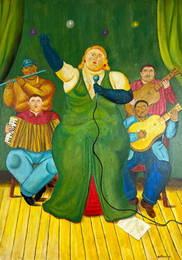 Fernando Botero (Oil on Canvas Painting ) in the style of