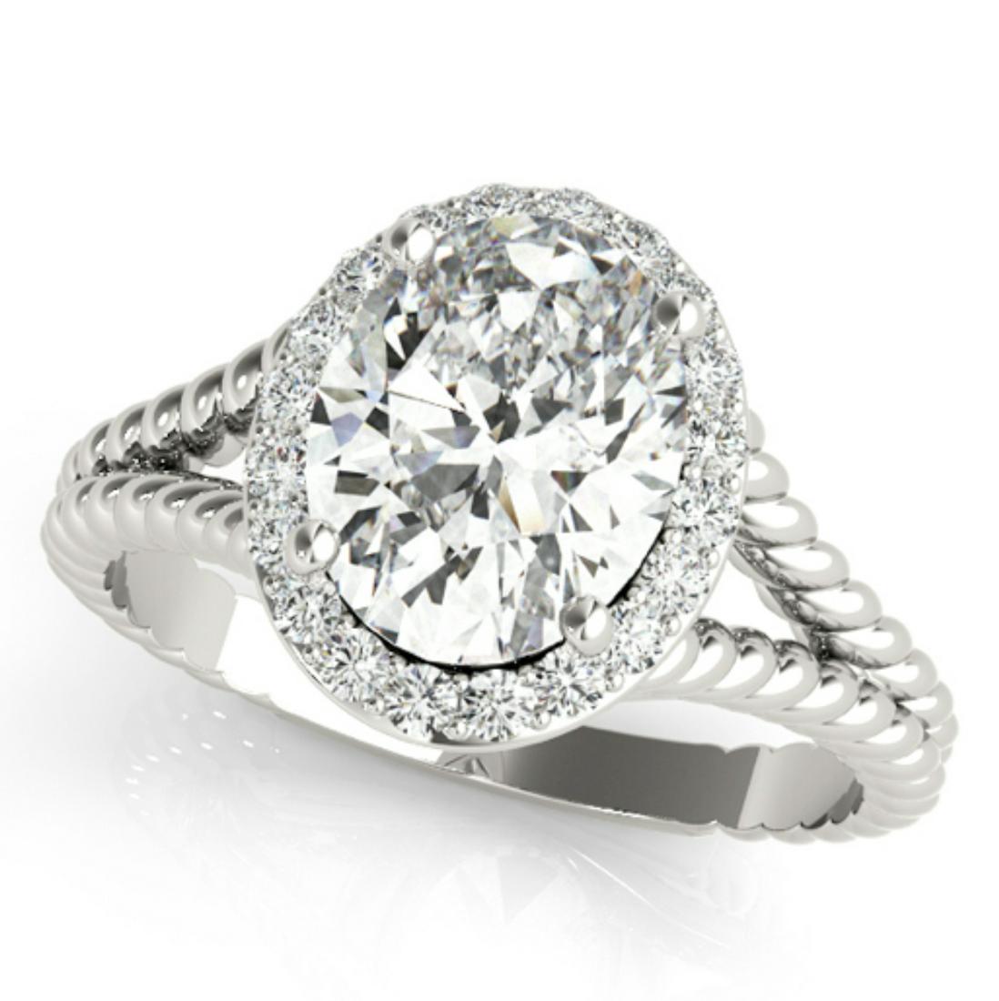 3.15 ctw Certified Diamond Ring - 14k White Gold (1 of 4)