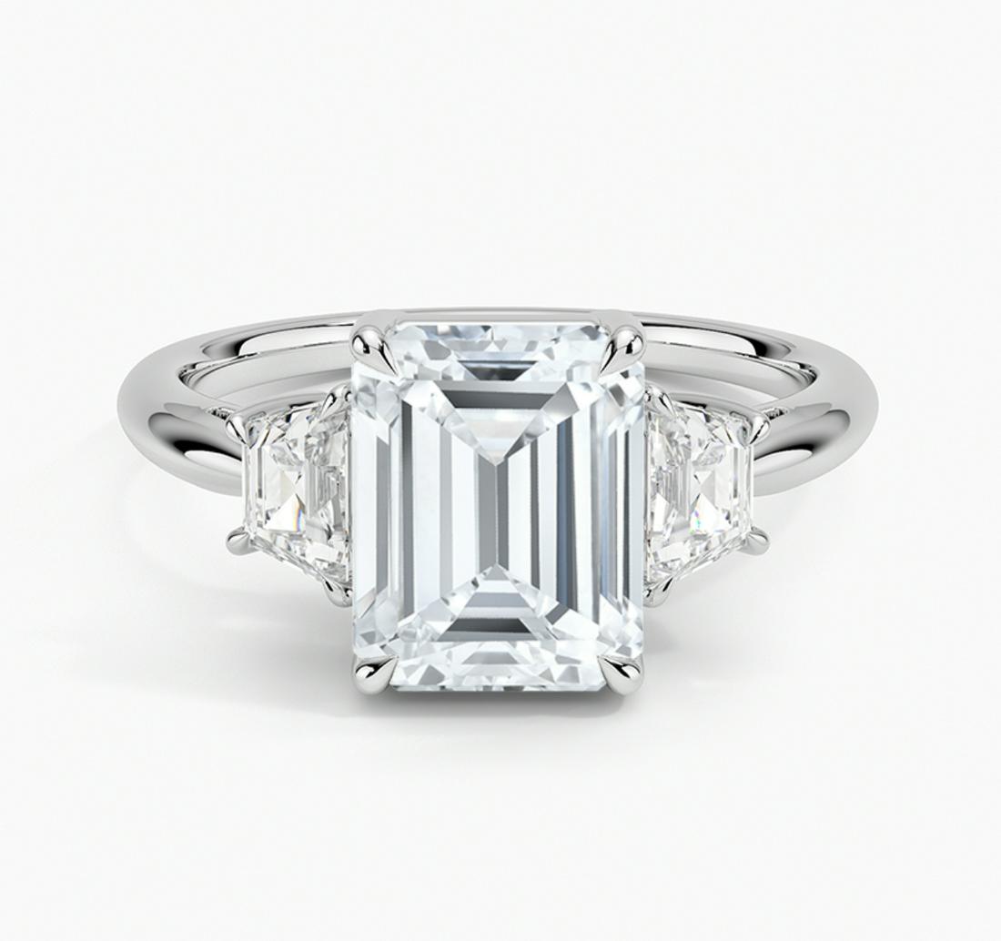 3.8 ctw Certified Diamond Ring - 14k White Gold (1 of 4)