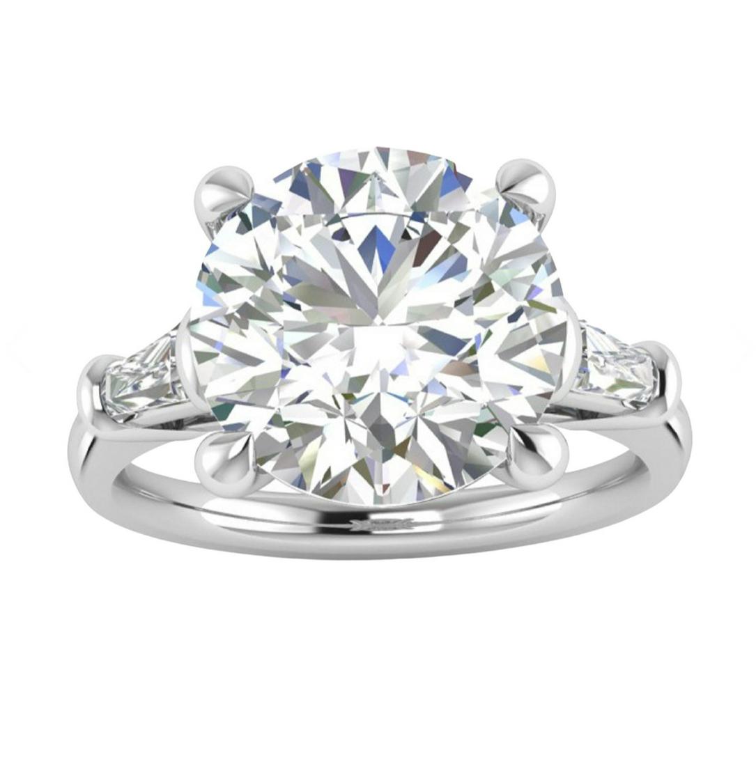 4 ctw Certified Diamond Ring - 14k White Gold (1 of 4)