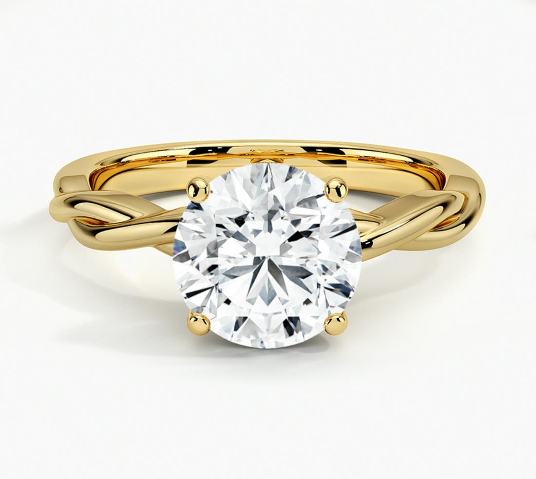 3 ctw Certified Diamond Ring - 14k Yellow Gold (1 of 4)