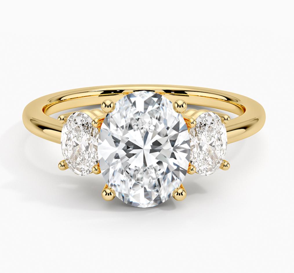 4 ctw Certified Diamond Ring - 14k Yellow Gold (1 of 4)
