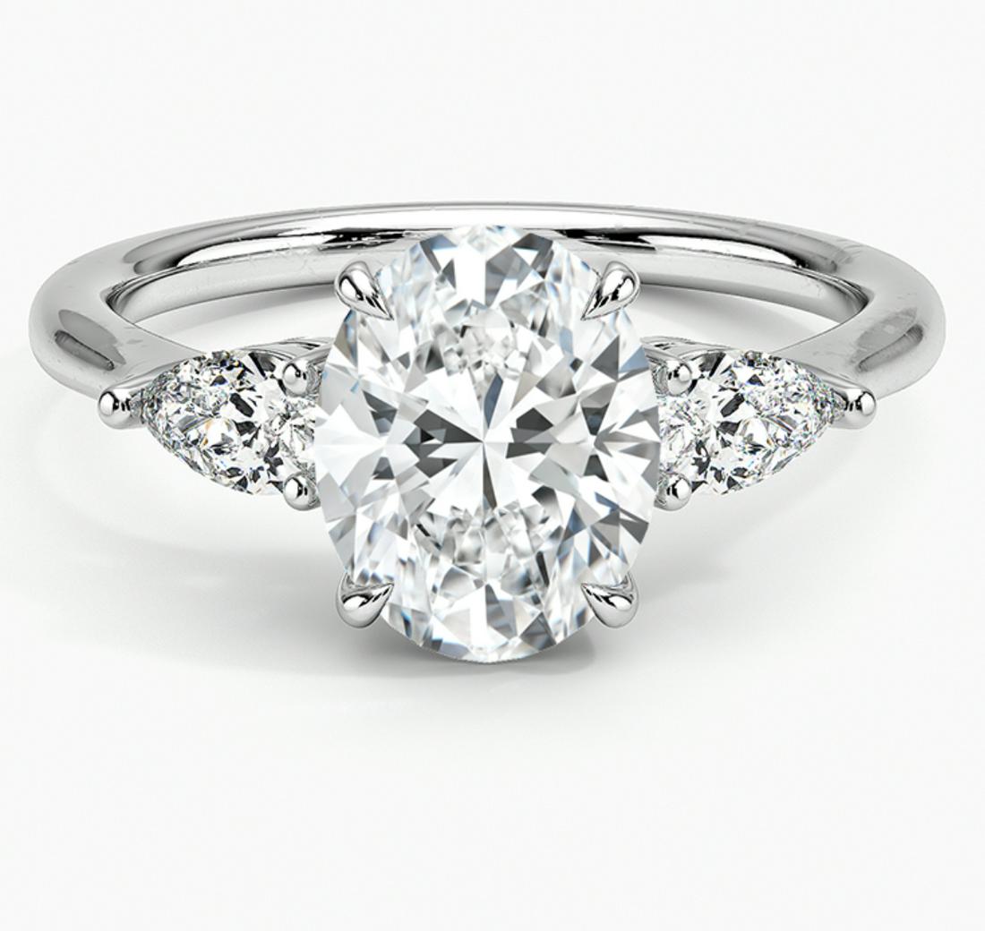 4 ctw Certified Diamond Ring - 14k White Gold (1 of 4)