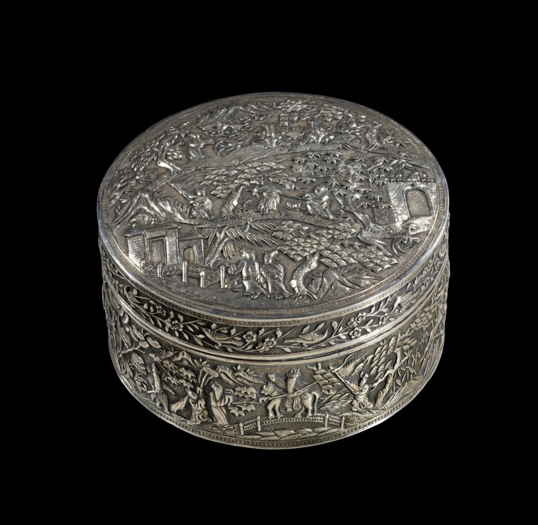 Chinesische Export Silberdose. (1 of 1)